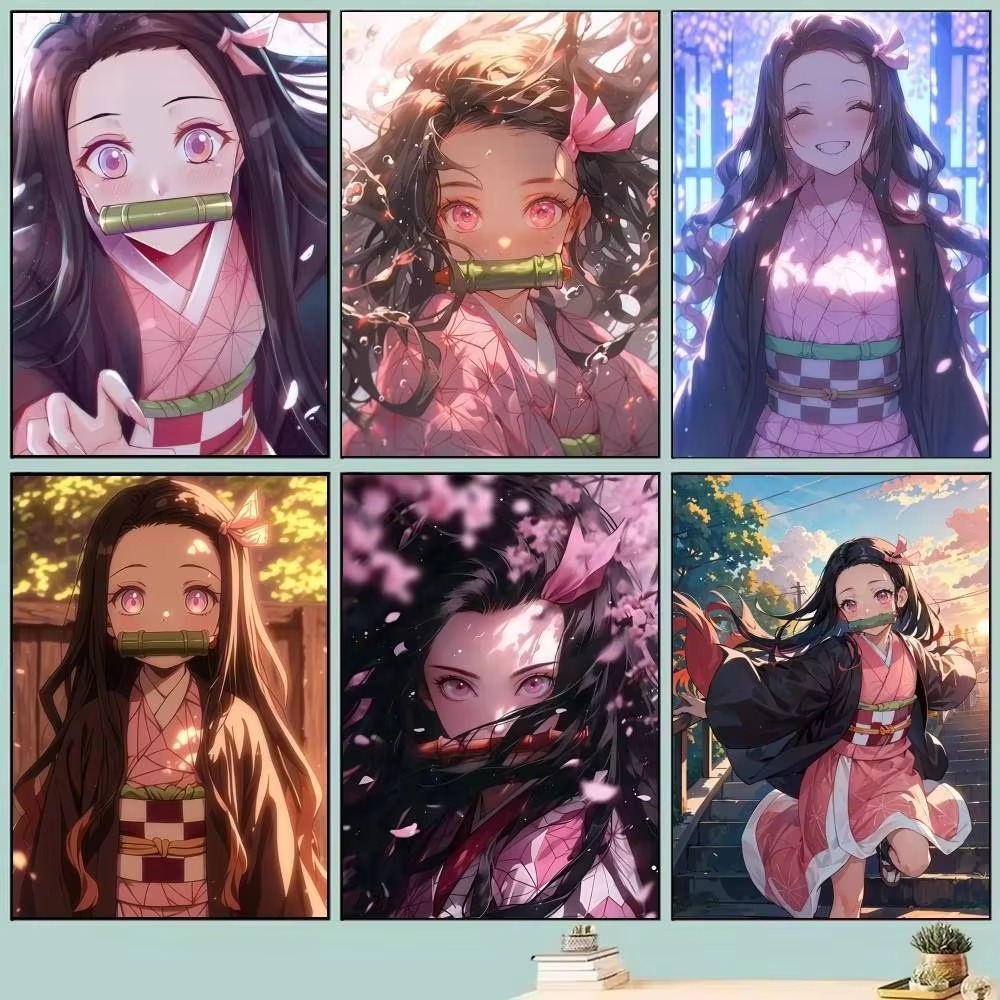 Japanese Lifestyle Movie - 数字で描く油絵キット 日本アニメキャラクタースタイル 禱三郎 アートキャンバス ウォールアート 大人向け